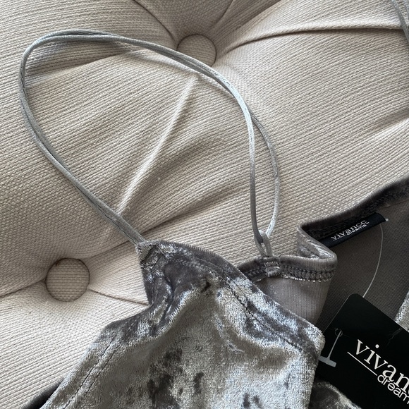 VIVANCE DREAMS crushed velvet slip dress - Picture 4 of 7